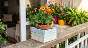 Ice Cream Stick Flower Pot Stand
