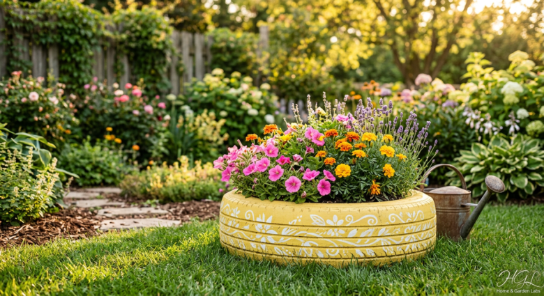 Turn an Old Tire into a Flower Planter